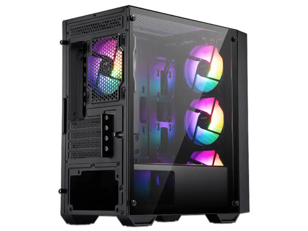 Gabinete MSI PRO FORGE M050A, Mini Tower, Micro-ATX, No Incluye Fuente de Poder. Color Negro.