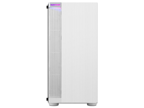 Gabinete MUNFROST Bambu, Mid Tower, Micro-ATX, Incluye 1 Ventilador ARGB de 120mm, Panel de Cristal Templado, ARGB Sync, No Incluye Fuente de Poder. Color Blanco.