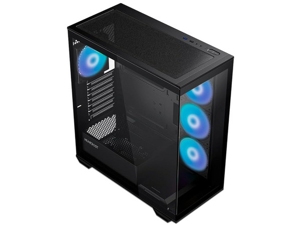 Gabinete MUNFROST POLARIS, Mid Tower, Micro-ATX, No Incluye Fuente de Poder. Color Negro.