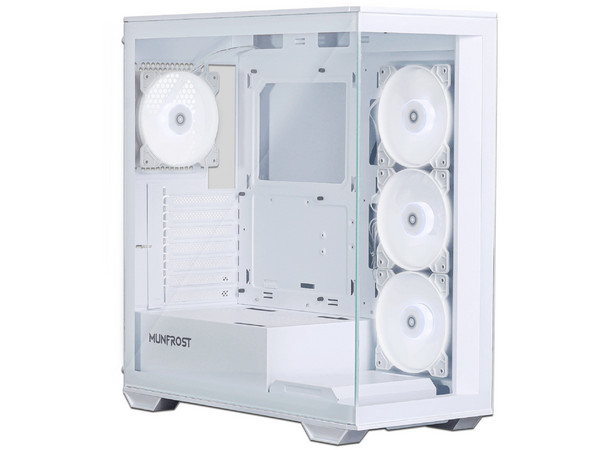 Gabinete MUNFROST POLARIS, Mid Tower, Micro-ATX, No Incluye Fuente de Poder. Color Blanco.