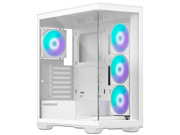 Gabinete MUNFROST POLARIS, Mid Tower, Micro-ATX, No Incluye Fuente de Poder. Color Blanco.