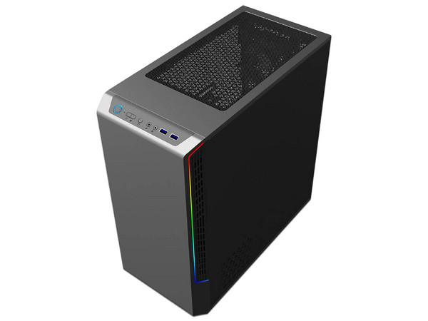 Gabinete MUNFROST Panda RGB, Mid Tower, ATX, Incluye 1 Ventilador ARGB de 120mm, Panel de Cristal Templado, Control de Ventiladores, No Incluye Fuente de Poder. Color Negro.