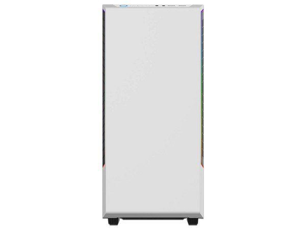 Gabinete MUNFROST Panda RGB, Mid Tower, ATX, Incluye 1 Ventilador ARGB de 120mm, Panel de Cristal Templado, Control de Ventiladores, No Incluye Fuente de Poder. Color Blanco.