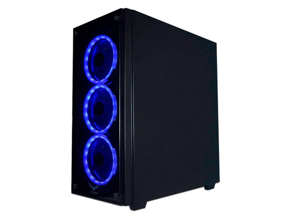 Gabinete Gamer Naceb NA-0603 , Full ATX, RGB, (sin fuente de poder). Color Negro.