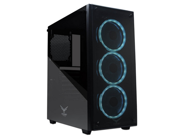 Gabinete Gamer Naceb NA-0603 , Full ATX, RGB, (sin fuente de poder). Color Negro.