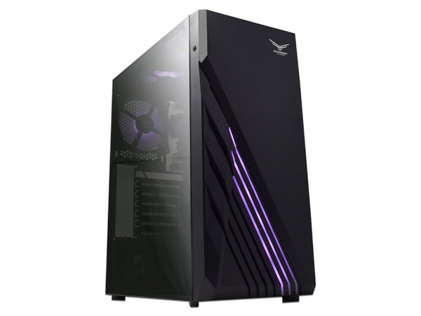 Gabinete Gamer NA-0612 ZION, ATX, (sin fuente de poder). Color Negro.