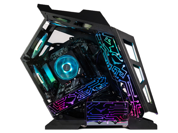 Gabinete Gaming Especial NA-0641, Cristal Templado, Metal 0.8mm, ITX, MicroATX, 2 Ventiladores ARGB, 4 PCI.