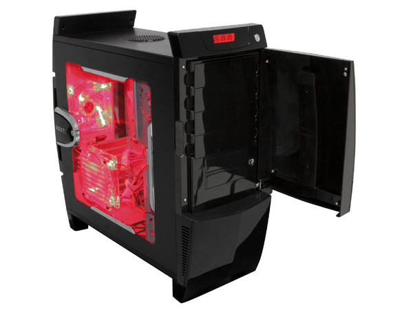 Gabinete NZXT LEXA BLACKLINE Alta Calidad con Leds Rojos y 3 Ventiladores. (no incluye fuente de poder) Color Negro