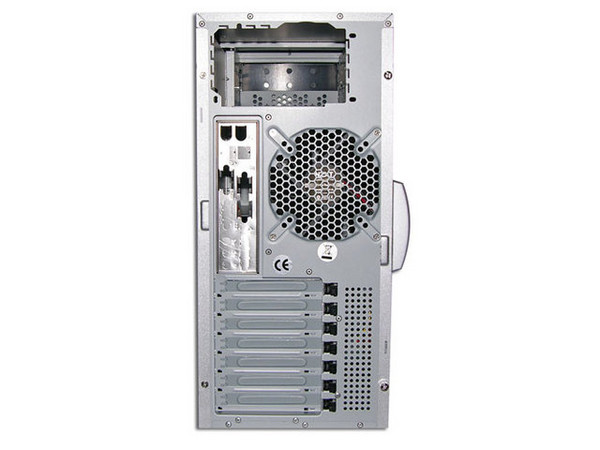 Gabinete NZXT APOLLO, panel lateral transparente con luz y ventilación. (no incluye fuente de poder). Color Plateado