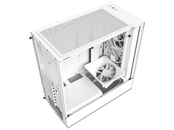 Gabinete NZXT H5 ELITE, Mid Tower, ATX, No Incluye Fuente de Poder. Color Blanco.