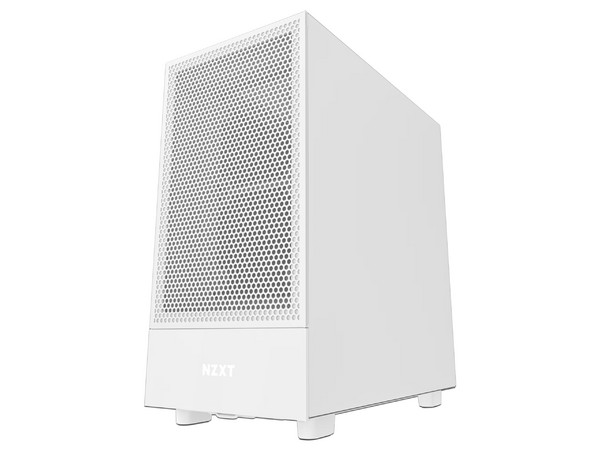 Gabinete Gamer NZXT H5 Flow, Mid-Tower, ATX (No incluye fuente de poder), Color Blanco.