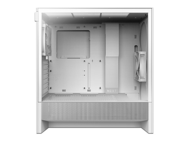 Gabinete Gamer NZXT H5 Flow, Mid-Tower, ATX (Sin fuente de poder). Color Blanco.