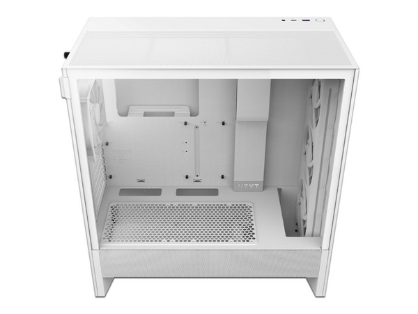 Gabinete Gamer NZXT H5 Flow RGB, Mid-Tower, ATX (Sin fuente de poder). Color Blanco.