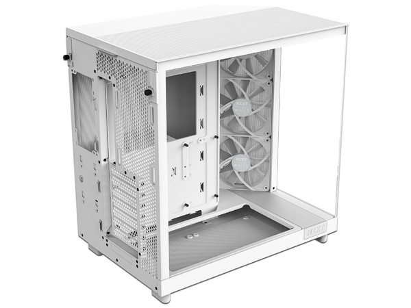 Gabinete Gamer NZXT H6 FLOW, Mid-Tower, ATX (Sin fuente de poder). Color Blanco.