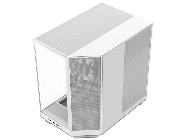 Gabinete Gamer NZXT H6 FLOW, Mid-Tower, ATX (Sin fuente de poder). Color Blanco.
