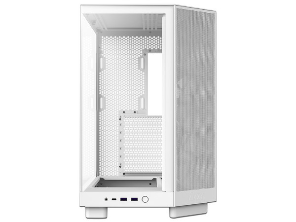 Gabinete Gamer NZXT H6 FLOW, Mid-Tower, ATX (Sin fuente de poder). Color Blanco.