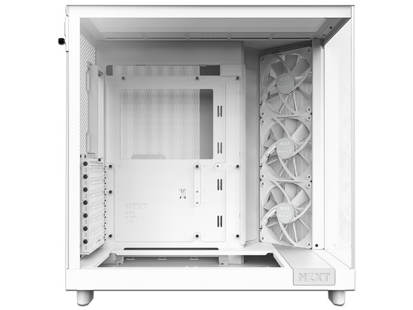 Gabinete Gamer NZXT H6 FLOW, Mid-Tower, ATX (Sin fuente de poder). Color Blanco.