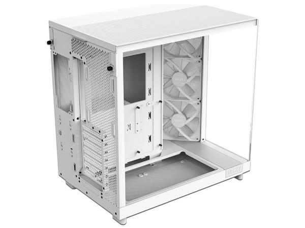 Gabinete Gamer NZXT H6 FLOW RGB, Mid-Tower, ATX (Sin fuente de poder). Color Blanco.
