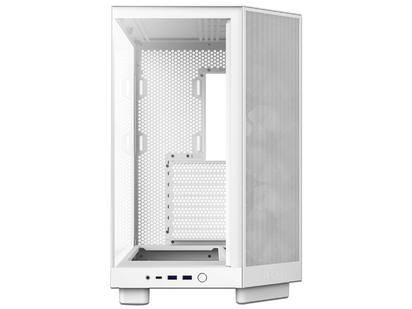 Gabinete Gamer NZXT H6 FLOW RGB, Mid-Tower, ATX (Sin fuente de poder). Color Blanco.
