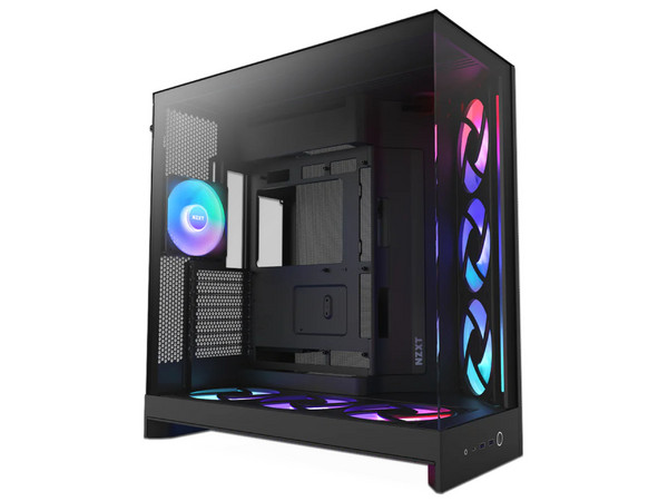Gabinete NZXT H9 FLOW RGB+, Mid Tower, ATX, No Incluye Fuente de Poder. Color Negro.
