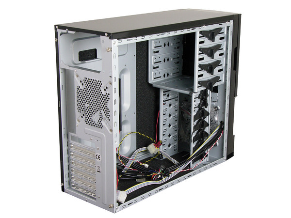 Gabinete NZXT HU-001, Silencioso con Leds Azules y ventilación. (no incluye fuente de poder) Color Negro