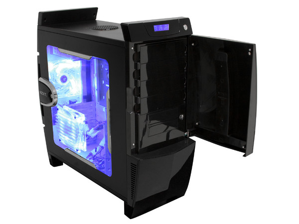 Gabinete NZXT LEXA BLACKLINE Alta Calidad con Leds Azules y 4 ventiladores. (no incluye fuente de poder) Color Negro