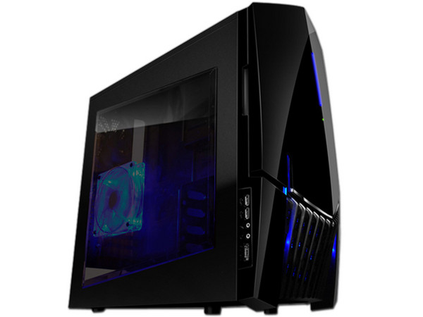 Gabinete NZXT Lexa S con Leds Azules y ventilación. (no incluye fuente de poder) Color Negro   