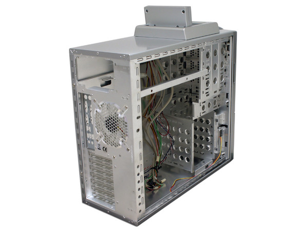 Gabinete NZXT NEMESIS ELITE EDITION con Pantalla, luz y ventilación. (no incluye fuente de poder) Color Plateado