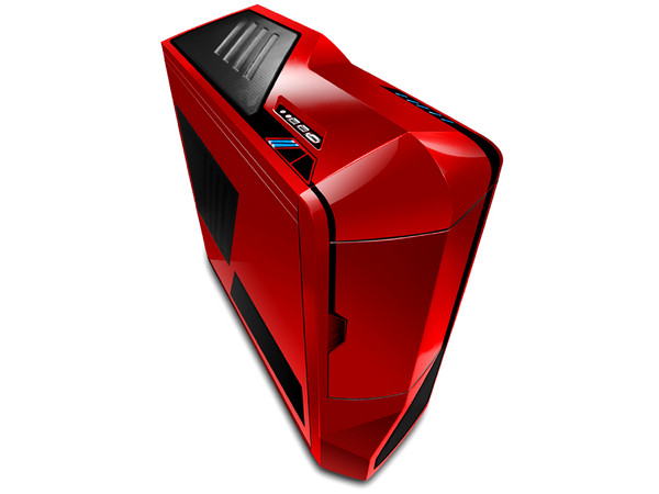 Gabinete NZXT Phantom con Leds Azules y ventilación. (no incluye fuente de poder) Color Rojo