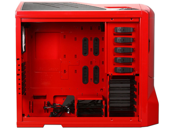 Gabinete NZXT Phantom con Leds Azules y ventilación. (no incluye fuente de poder) Color Rojo