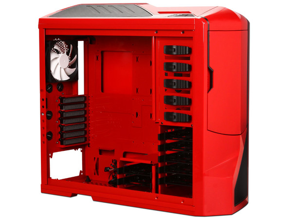 Gabinete NZXT Phantom con Leds Azules y ventilación. (no incluye fuente de poder) Color Rojo