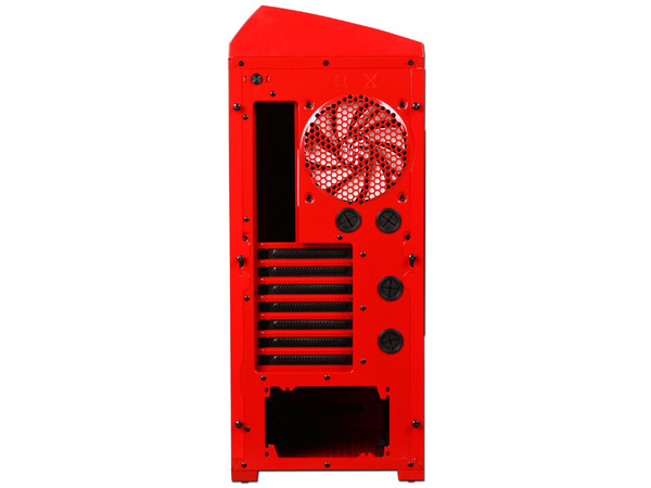 Gabinete NZXT Phantom con Leds Azules y ventilación. (no incluye fuente de poder) Color Rojo