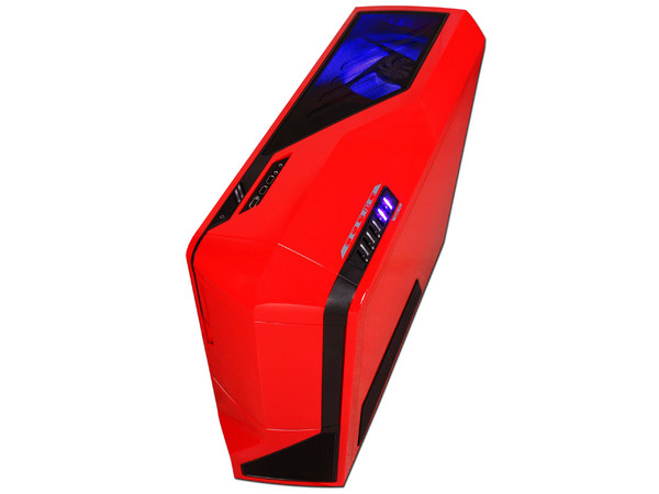 Gabinete NZXT Phantom con Leds Azules y ventilación. (no incluye fuente de poder) Color Rojo
