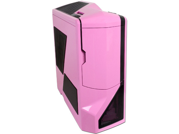 Gabinete NZXT Phantom con Leds Azules y ventilación. (no incluye fuente de poder) Color Rosa