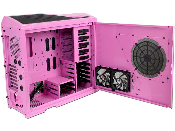 Gabinete NZXT Phantom con Leds Azules y ventilación. (no incluye fuente de poder) Color Rosa