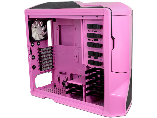 Gabinete NZXT Phantom con Leds Azules y ventilación. (no incluye fuente de poder) Color Rosa