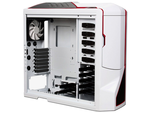 Gabinete NZXT Phantom con Leds Rojos y ventilación. (no incluye fuente de poder) Color Blanco 