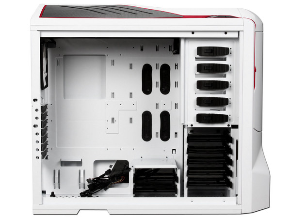 Gabinete NZXT Phantom con Leds Rojos y ventilación. (no incluye fuente de poder) Color Blanco 