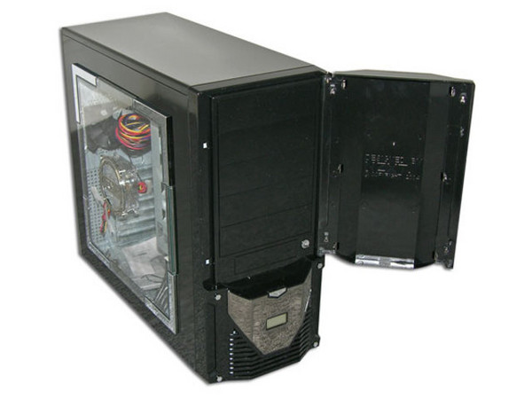 Gabinete NZXT TRINITY, panel lateral transparente con luz y ventilación. Fuente 400W, 20/24 pines, ATX, Color Negro