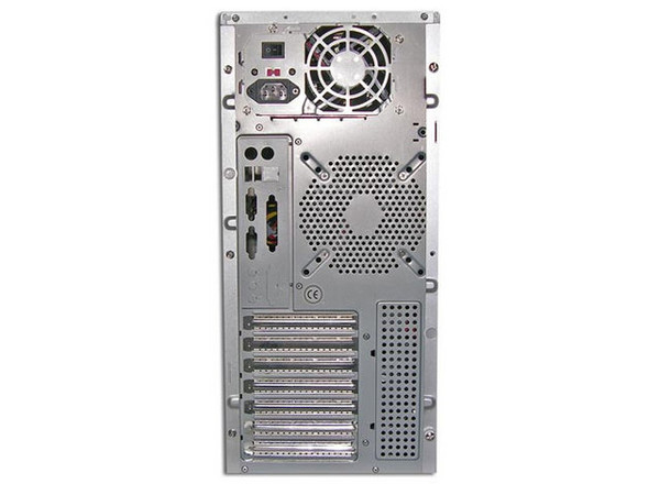 Gabinete NZXT TRINITY, panel lateral transparente con luz y ventilación. Fuente 400W, 20/24 pines, ATX, Color Plateado