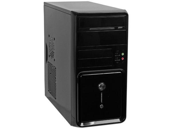 Gabinete OEM 1244MA MicroATX con Fuente de 420W. Color Negro 