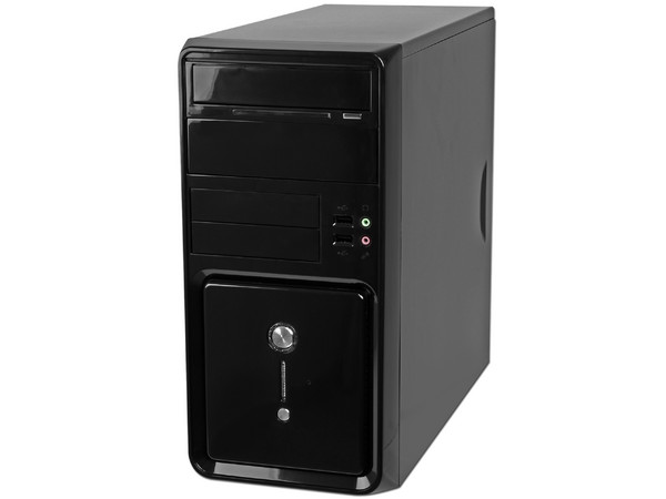 Gabinete OEM 1244MA MicroATX con Fuente de 420W. Color Negro 