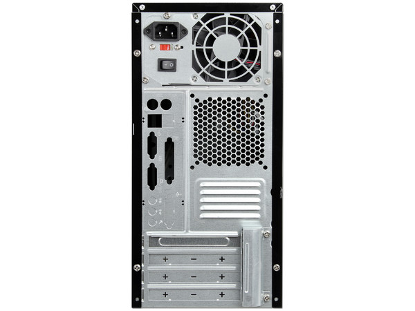 Gabinete OEM 1244MA MicroATX con Fuente de 420W. Color Negro 