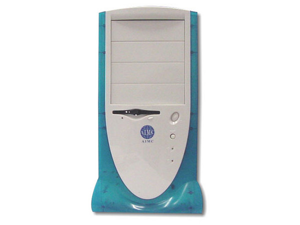 Gabinete ATX Modelo 4308, ATX, con fuente de 300W, 
Color. Azul con blanco
