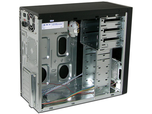Gabinete con fuente de 350W ATX, Color Negro.