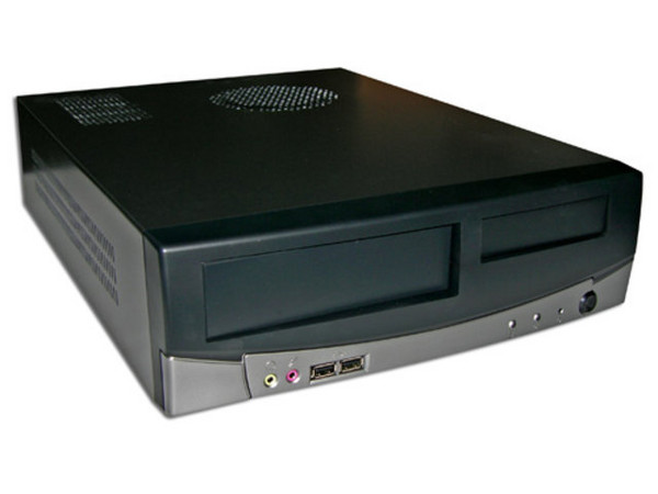 Gabinete Micro ATX, con Fuente de 250W, Color Negro/Plateado