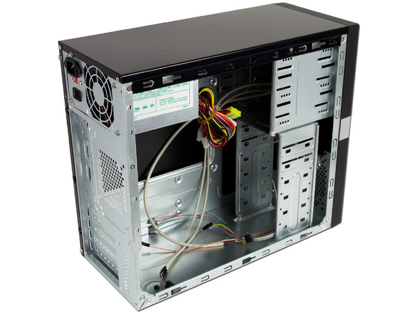 Gabinete OEM 943PK MicroATX con Fuente de 420W. Color Negro