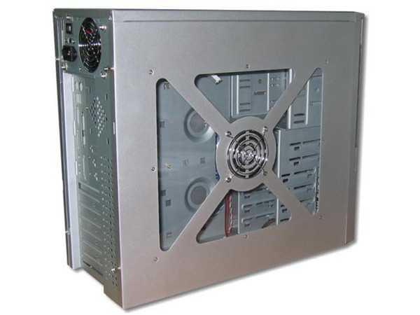 Gabinete AXIO, ATX con fuente de 480Watts y Acrílico con Ventilador.