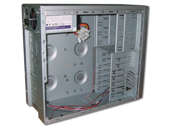 Gabinete AXIO, ATX con fuente de 480Watts y Acrílico con Ventilador.