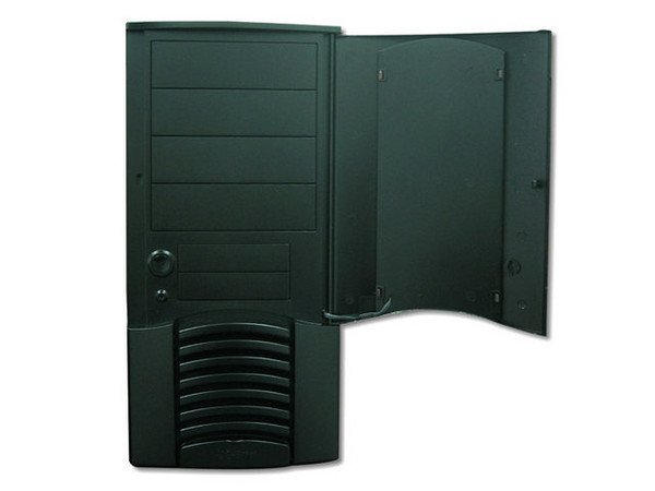 Gabinete AXIO Negro, ATX con fuente de 480Watts y Acrílico con Ventilador.